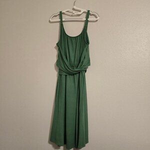 Lane Bryant Strap Olive Green Stretch Midi Dress size 14-16